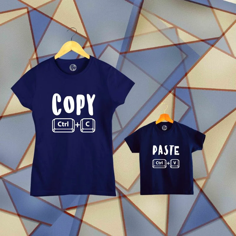 Copy Paste Ctrl C Ctrl V Matching Mother Son / Mother Daughter Combo T-Shirt