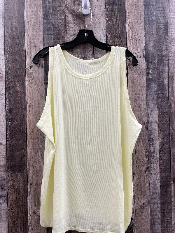 Top Sleeveless By A New Day In Yellow, Size: 3x