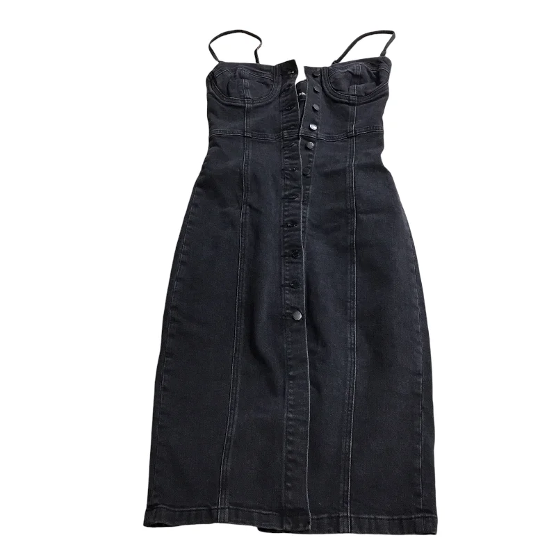 Dress Casual Short By Clothes Mentor In Black Denim, Size: Xxs