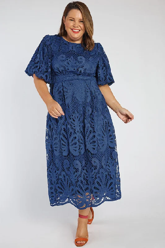 Neva Rich Navy Lace Party Dress